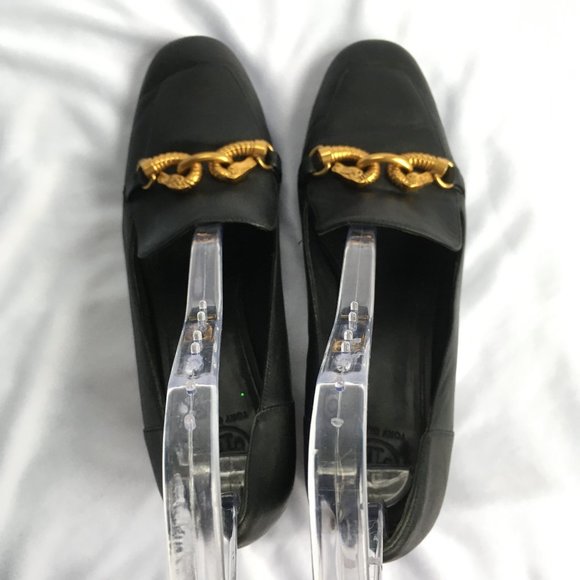 Tory Burch Jessa loafer gold horsebit block heel 9 - Picture 5 of 14